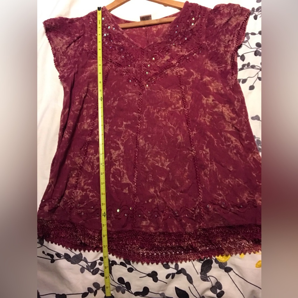 Sleeve Advance Apparels Shirt
Sequins Embellished Plus Size - Picture 4 of 9